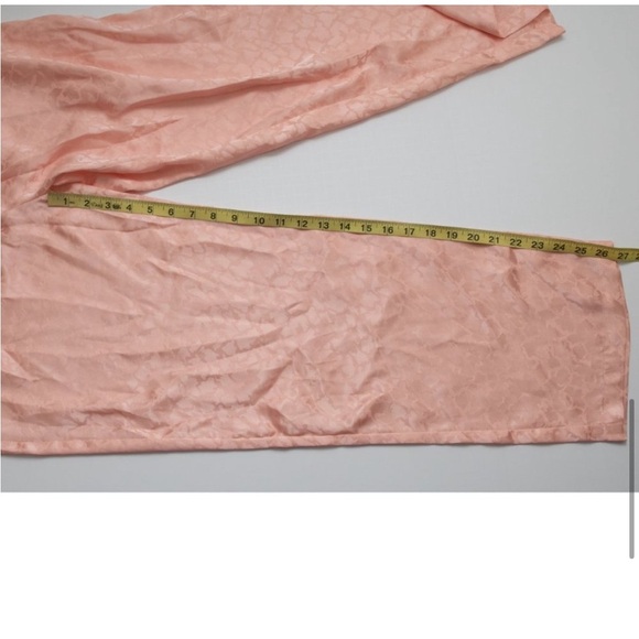 Vintage Victoria's Secret Gold Label 3 Piece Pajama Set Floral Peach Green Med - Picture 9 of 15